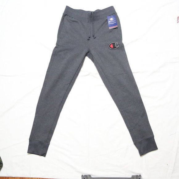 Champion Reverse Weave Jogger Sweatpants Dark Grey Big C Logo Athletic W… - Picture 5 of 6